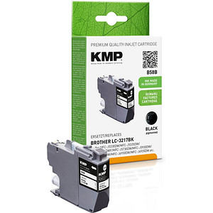 KMP B58B  schwarz Druckerpatrone kompatibel zu brother LC-3217BK