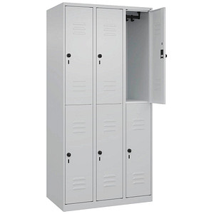 CP Spind Classic Plus lichtgrau 080300-30 S10008, 6 Schließfächer 90,0 x 50,0 x 185,0 cm