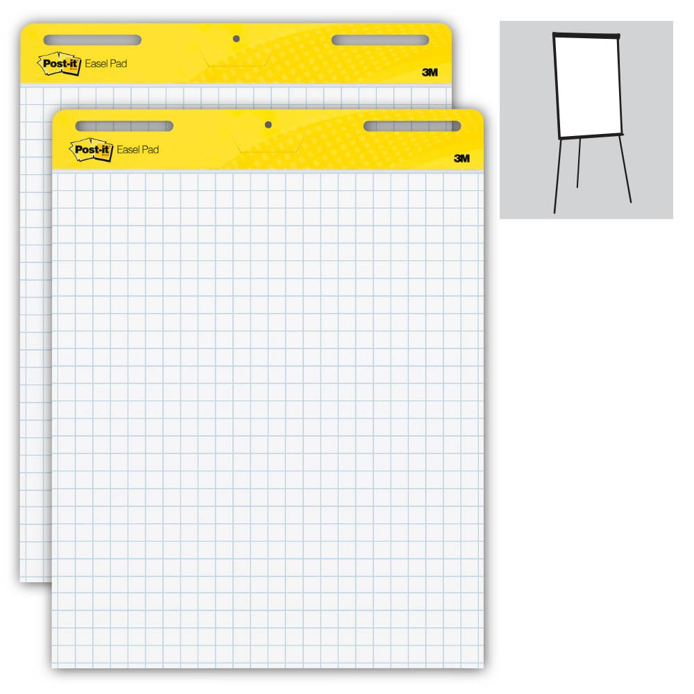 Post-it® Flipchart-Papier Super Sticky Meeting Chart kariert 63,5
