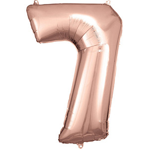 0192937142141 - Luftballons Zahl 7 rosé 0192937142141 amscan