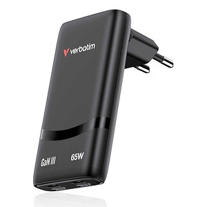 verbatim Fold 'n’ Go GaN III Ladeadapter schwarz, 65 W