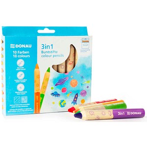 9004546569442 - 3in1 Wachsmalstifte farbsortiert 10 St