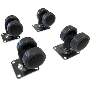 4 röhr Rollen für Rollcontainer für harte Böden