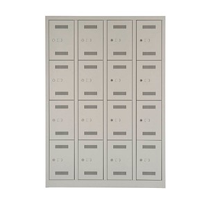 BISLEY Schließfachschrank MonoBloc ML11Q4 lichtgrau ML11Q4645, 16 Schließfächer 118,3 x 50,0 x 170,0 cm