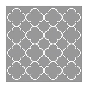 4006166499258 - Dekor-Schablone Waben modisch grau