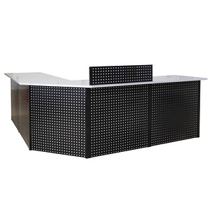 4058255114986 - Thekenmodul-Set MULTIplus U-Form ohne Arbeitsplatte lichtgrau schwarz 3572 x 780 x 1007 cm