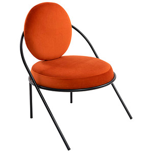 meet powered by PAPERFLOW Sessel SATURNE rost schwarz Stoff 70,0 x 73,0 x 88,0 cm, 1 St.