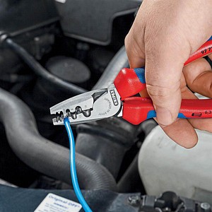 4003773060185 - 97 72 180 Crimpzange f Aderendhülsen mit Mehrko-Hülle 180 mm - Knipex