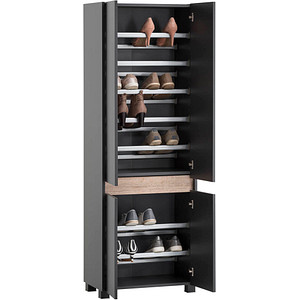 4027181116623 - Cosmo Schuhschrank anthrazit eiche keine Fachböden 330 cm1645 cm 4027181116623 MÖBELPARTNER 4027181116623 - Cosmo Schuhschrank anthrazit eiche keine Fachböden 330 cm1645 cm 4027181116623 MÖBELPARTNER