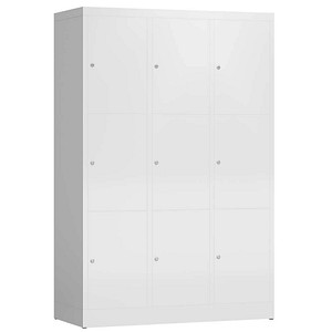 4061815857773 - Schließfachschrank ClassiX signalweiß X-523337 9 Schließfächer 1185 x 500 x 1800 cm 4061815857773 LÜLLMANN