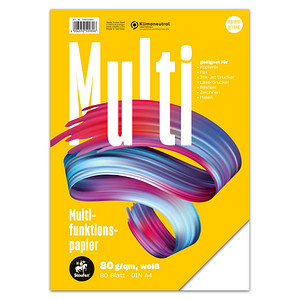 4006050509896 - Farbiges Papier Multi 734050989 A4 80g weiß   4006050509896 80 Blatt