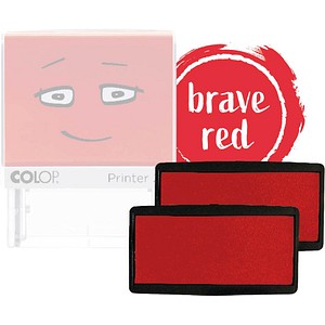 9004362532057 - 2 Stempelkissen Nio School brave red 141 x 92 cm