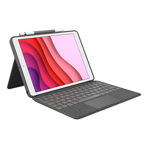 Logitech COMBO TOUCH Tablet-Tastatur schwarz geeignet für Apple iPad 7. Gen (2019), Apple iPad 8. Gen (2020), Apple iPad