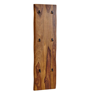 WOHNLING Wandgarderobe WL6.548 sheesham Holz 6 Haken 40,0 x 140,0 cm