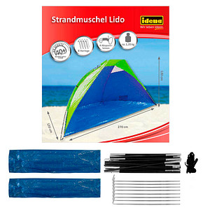 4002372403560 - Strandmuschel Lido schwarz Kunstfaser Kunststoff 4002372403560 Idena