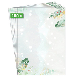 SIGEL Weihnachtsbriefpapier Christmas Forest Motiv DIN A4 90 g/qm 100 Blatt