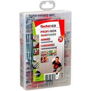 4048962285475 - fischer Profi-Box - DuoPower 2K 541109 Dübel- und Schrauben-Sortiment Ø 45 5  6 8 mm 30 40 50 60 65 70 80 mm 150 Stück