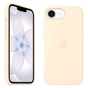 Apple Silikon Case mit MagSafe Handyhülle für Apple iPhone 17e vanille