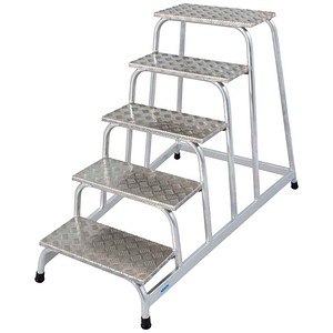 4009199805058 - Aluminium Montagetritt  Arbeitshöhe (max) 300 m  805058 Silber 12 kg 4009199805058 Krause