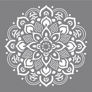 4006166499289 - Dekor-Schablone Mandala grau 4006166499289 - Dekor-Schablone Mandala grau
