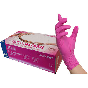 4059904041288 - Einweghandschuhe CANDY WAVE 8327 lebensmittelecht pink Größe M   8 Nitril 4059904041288 100 Stück