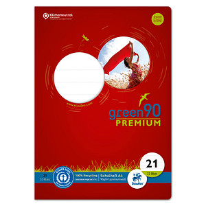 Staufen Schulheft 040784021 PREMIO Green, Lineatur 21 / liniert / keine, A4, 90g, grün, 32 Blatt / 64 Seiten 9001939834668 Staufen