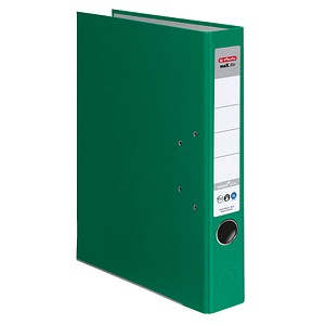 4008110313153 - herlitz maXfile Nature Plus Ordner DIN A4 55 mm Grün 2 Ringe Pappkarton Packpapier Texturiert Hochformat