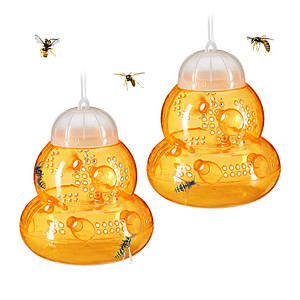 relaxdays Wespenfalle orange, 2 St.