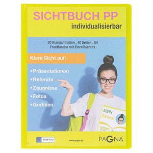 4009212065506 - School Sichtbuch DIN A4 20 Hüllen lindgrün 4009212065506 Pagna