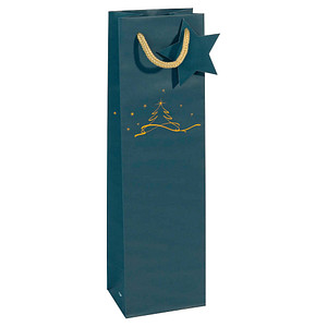 4004360799839 - Geschenktasche GT036 Christmas Tree Weihnachten Christmas tree petrolKunststoffkordel und Geschenkanhänger Christmastree 10 5 Stück