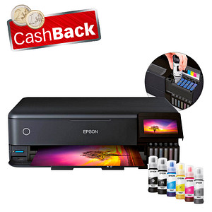 AKTION: EPSON EcoTank ET-8550 3 in 1 Tintenstrahl-Multifunktionsdrucker schwarz mit CashBack