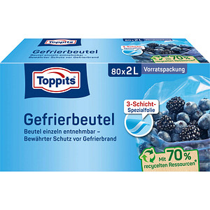 Toppits Gefrierbeutel 2,0 l, 80 St.