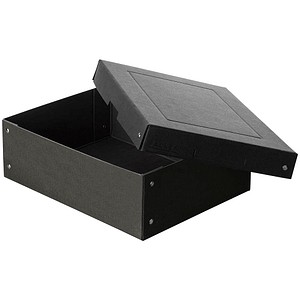 Falken Aufbewahrungsbox PURE Box 22001704, mit Deckel, außen 240x100x320mm, Pappe schwarz 4014481245085 Falken