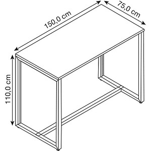 3660141221213 - Paperflow Rechteckiger Stehtisch mit buchefarbener Melaminplatte und weißem Gestell easyDesk 1500 x 750 x 1100mmm