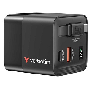 Image of verbatim 32217 GaN Ladeadapter schwarz, 65 W