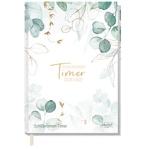 Häfft® Verlag Schülerkalender Mint Blattgold August 2026 - Juli 2027 weiß, 1 St.