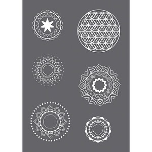 4006166481987 - Siebdruckschablone Mandala grau 4006166481987 - Siebdruckschablone Mandala grau