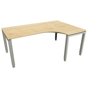 4260672332205 - fm Sidney höhenverstellbarer Schreibtisch königsahorn C-Form Bügel-Gestell silber 1800 x 800 1200 cm 4260672332205 - fm Sidney höhenverstellbarer Schreibtisch königsahorn C-Form Bügel-Gestell silber 1800 x 800 1200 cm
