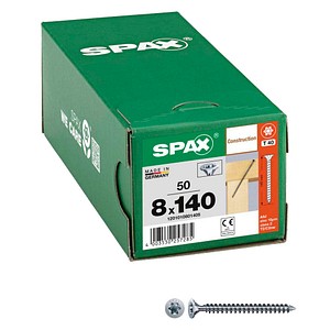 4003530257285 - Holzbauschraube 80 x 140 mm 50 Stück Vollgewinde Senkkopf t-star plus CUT-Spitze wirox - 1201010801405 - Spax