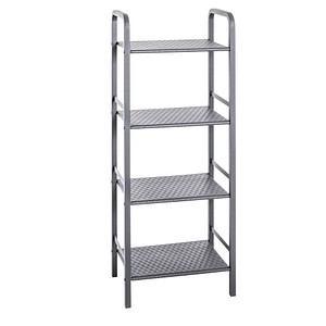 HAKU Möbel Bücherregal grau 4 Fachböden