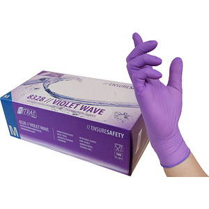 4059904127050 - Einweghandschuhe VIOLET WAVE 8328 lebensmittelecht lila Größe M   8 Nitril 4059904127050 100 Stück