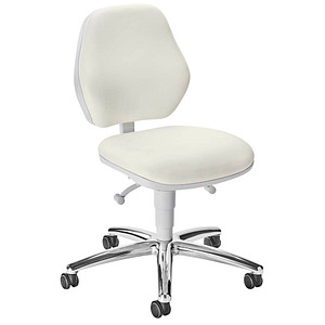 4016849925585 - Praxisdrehstuhl bimos mit Rollen für Labore & hygienekritische Bereiche höhenverstellbar B 460 x T 440 x H 470-610 mm Kunstleder weiß 4016849925585 - Praxisdrehstuhl bimos mit Rollen für Labore & hygienekritische Bereiche höhenverstellbar B 460 x T 440 x H 470-610 mm Kunstleder weiß