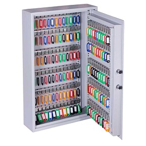 OLYMPIA GOsafe 50C Schlüsseltresor silber mit 133 Haken, Sicherheitsschloss, Zahlencode, 42,0 x 12,0 x 65,0 cm, 1 St.