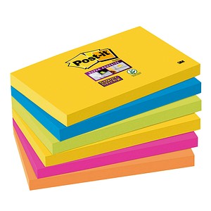 6 Post-it® Super Sticky Notes Rio de Janeiro Haftnotizen 6556SR farbsortiert