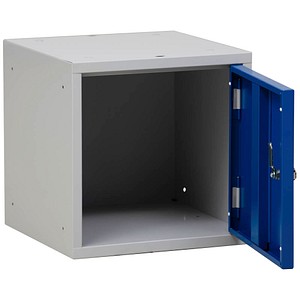 Gürkan Schließfachschrank lichtgrau, enzianblau 107001, 1 Schließfach 38,0 x 38,0 x 38,0 cm