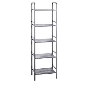 HAKU Möbel Bücherregal grau 5 Fachböden