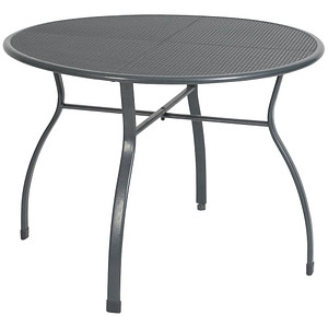 4009977885555 - Greemotion Gartentisch Tisch Toulouse Ø100 x 74 cm Grau Metall
