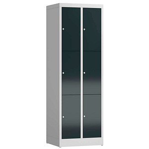 4061815856783 - Schließfachschrank ClassiX anthrazit lichtgrau X-520328 6 Schließfächer 590 x 500 x 1800 cm 4061815856783 LÜLLMANN