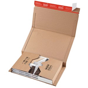 ColomPac Buchverpackung Universal CP021.09 braun, für A4+, innen 307x245x75mm, Kraftliner Wellpappe 1-wellig 4033657973775 ColomPac