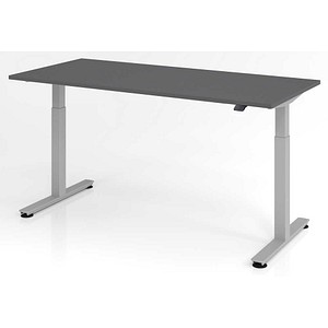 4032062322741 - Schreibtisch VXMST19 G S elektrisch höhenverstellbar 73-119cm (H) 180x80cm (BxT) rechteckig graphit   silber 4032062322741 